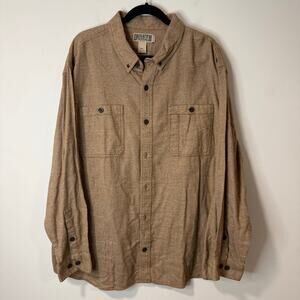 Duluth Trading Co Men's‎ Kennesaw Relaxed Fit Long Sleeve Shirt Tan 2XL